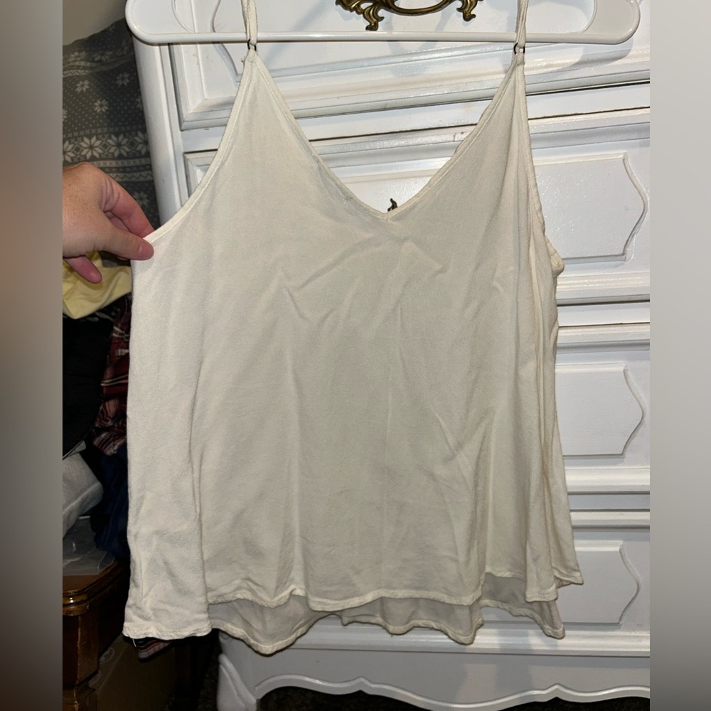 Cream Embroidered Tank - Picture 3 of 3